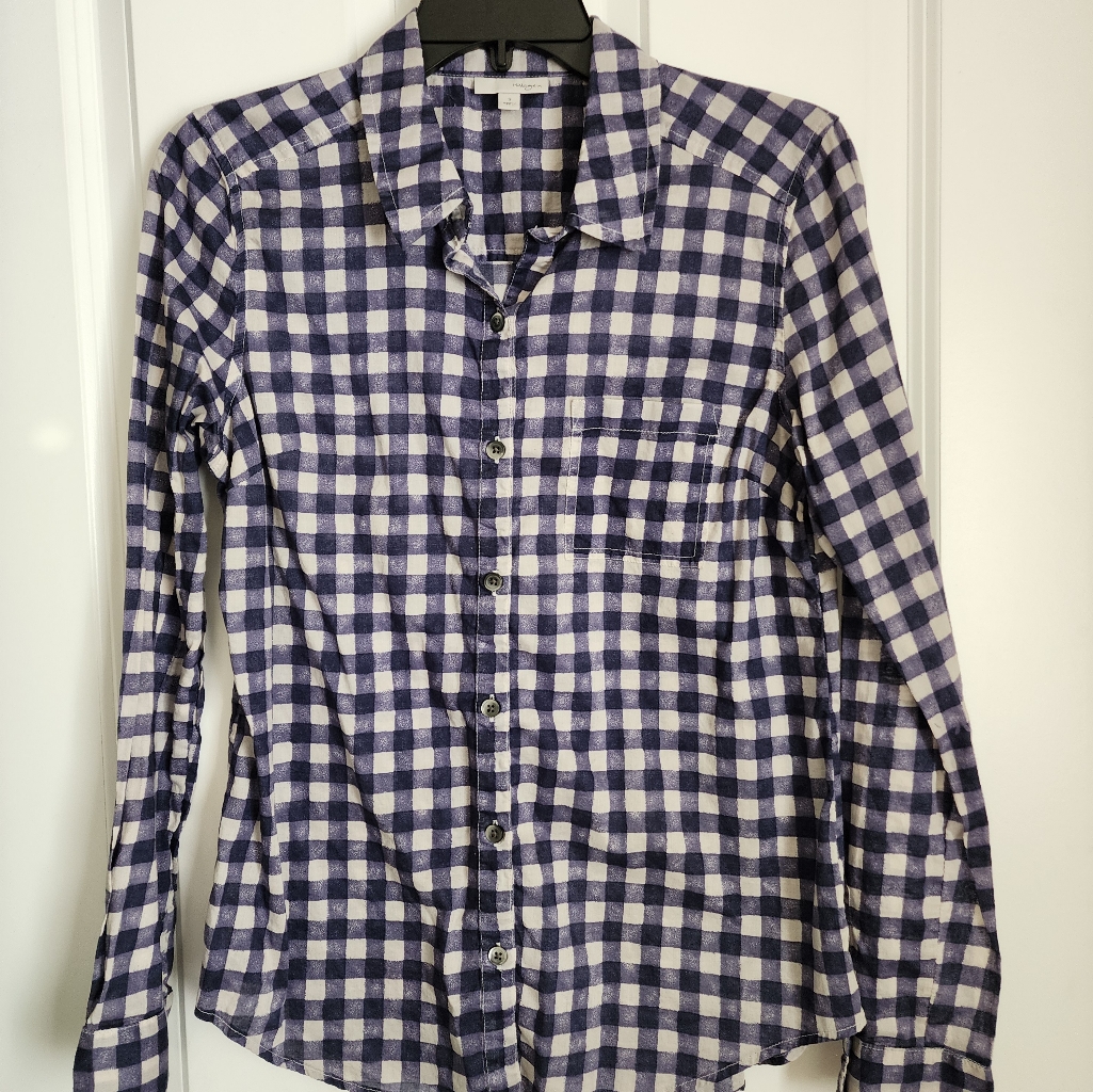 Item 44 Brand Halogen Color Plaid Navy Size S Item 44 Brand Halogen Color Plaid Navy Size S